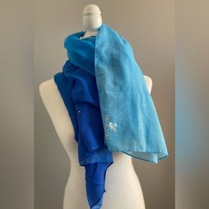 SWAROVSKI  Blue Ombre scarf with Crystals